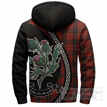 MacQueen (McQueen) Family Crest Tartan Sherpa Hoodie Alba Thistle Inspired