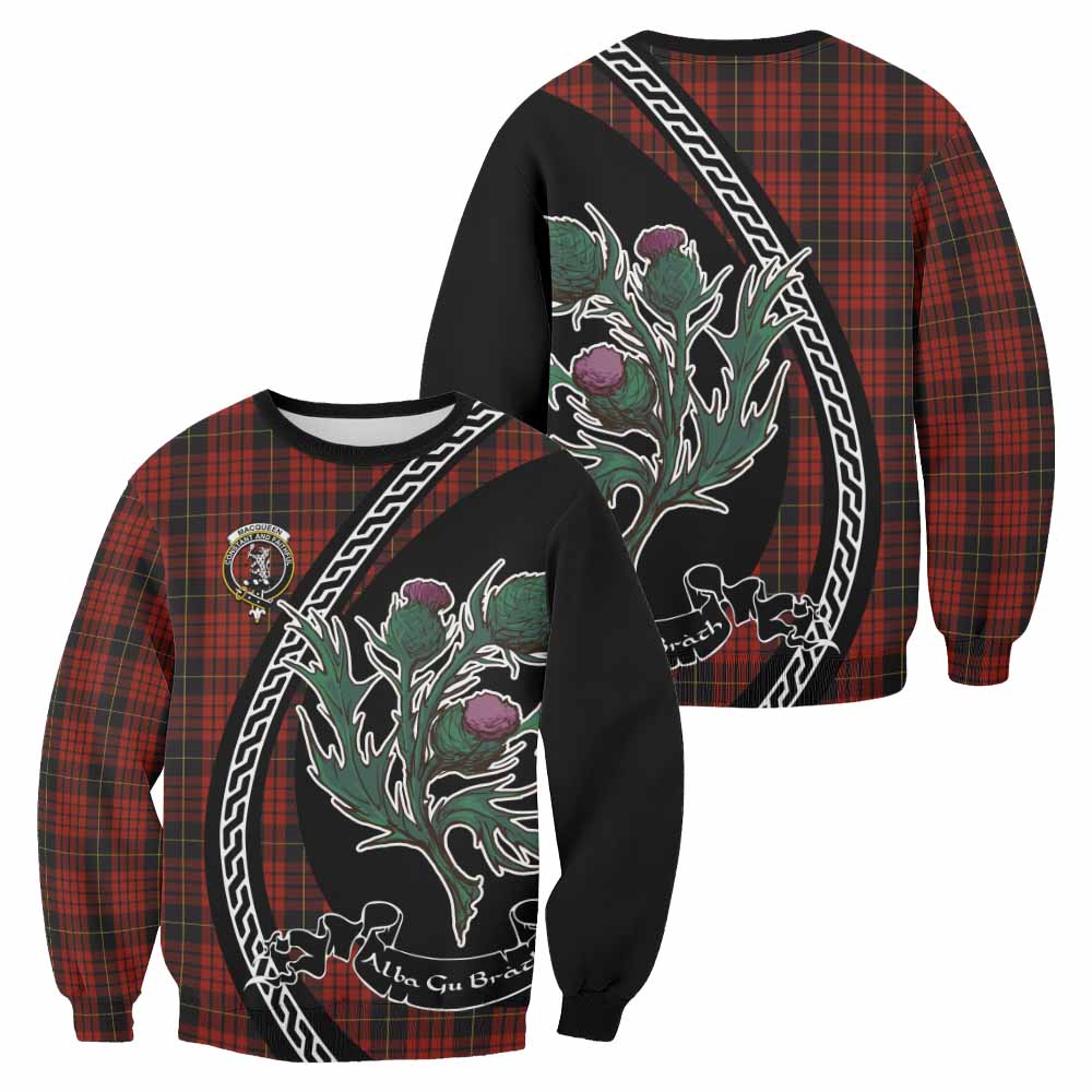 MacQueen (McQueen) Family Crest Tartan Sweatshirt Alba Thistle Inspired - Tartan Vibes Clothing