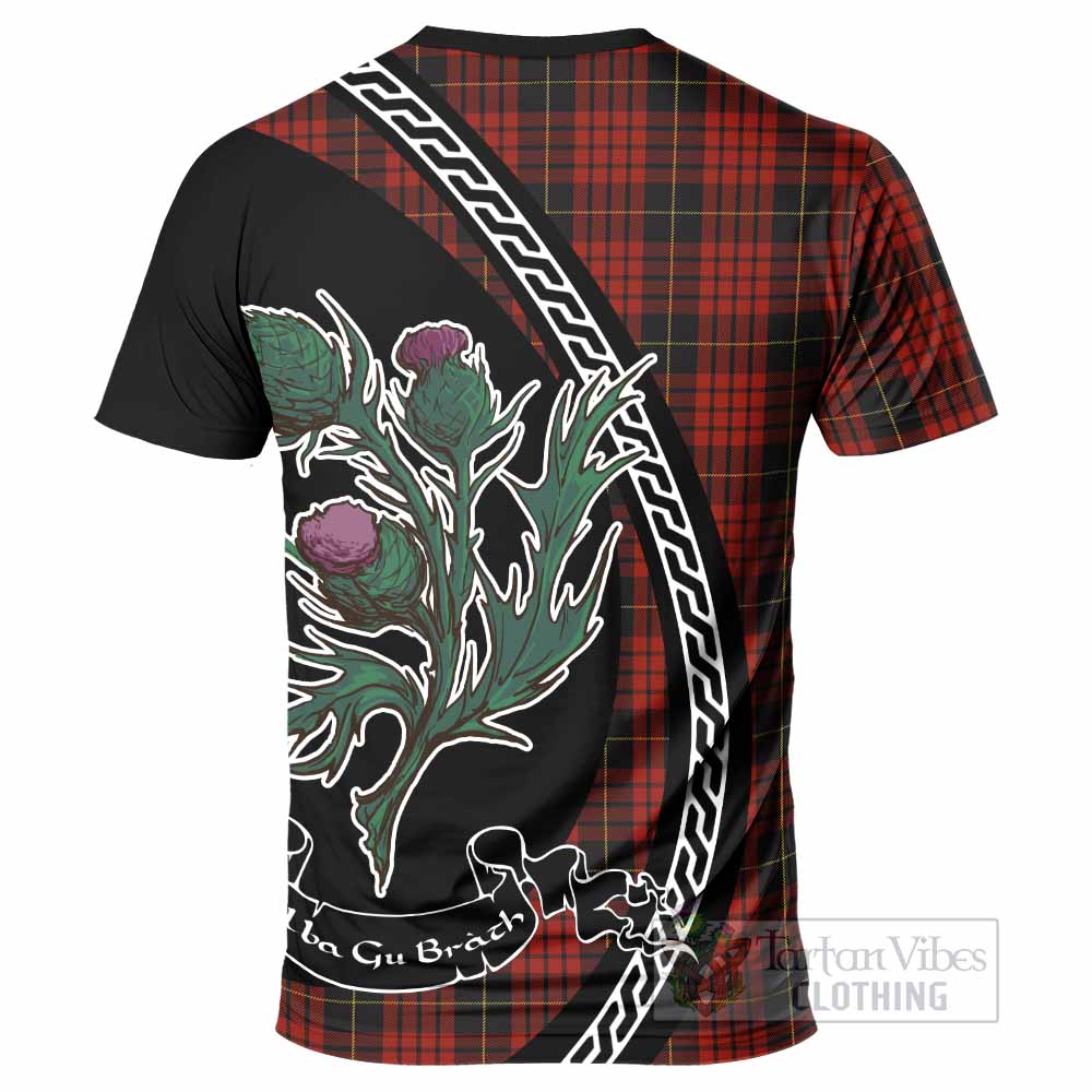 MacQueen (McQueen) Family Crest Tartan T-Shirt Alba Thistle Inspired - Tartan Vibes Clothing