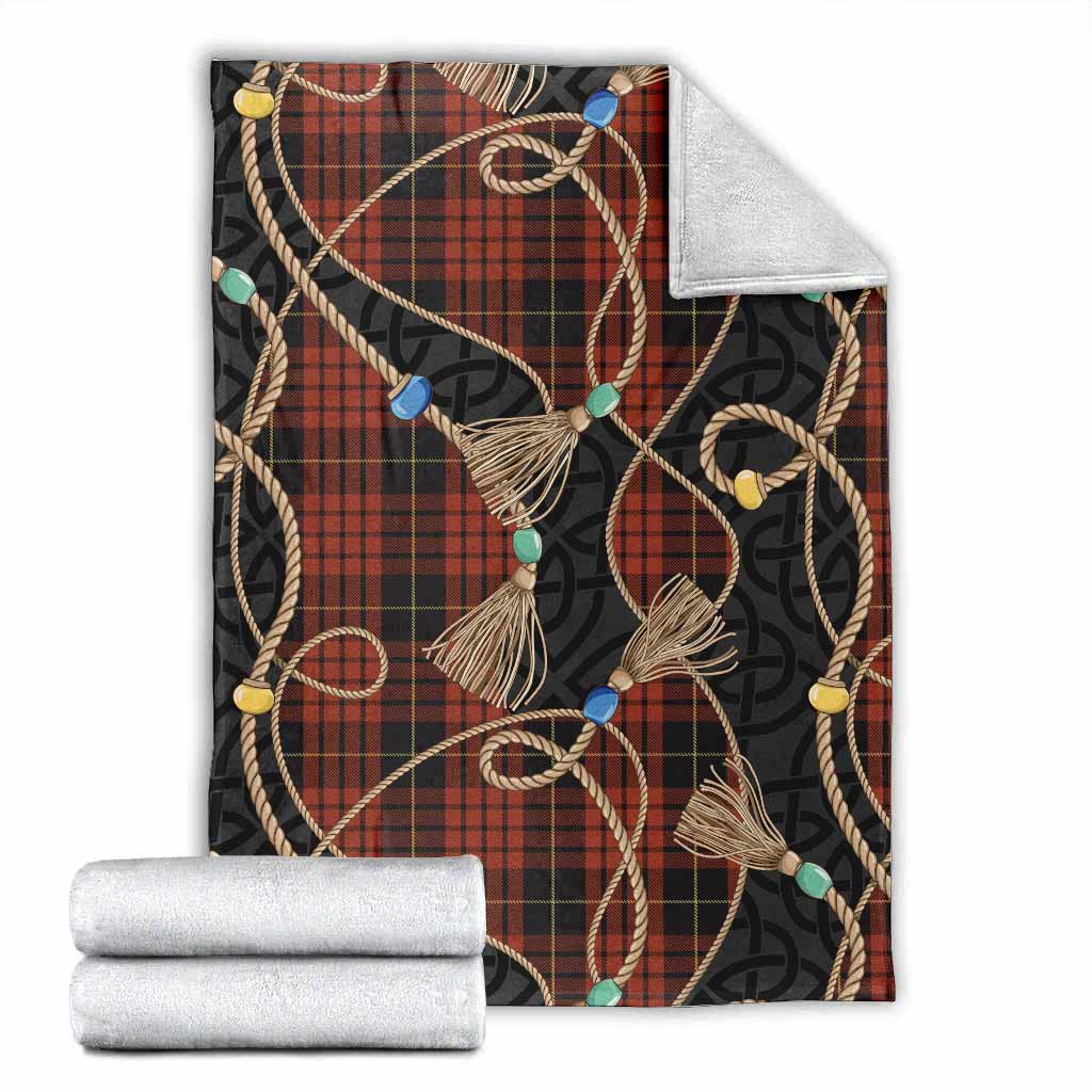 MacQueen (McQueen) Scottish Tartan Twisted Ropes Stylized Blanket X-Large 59 x 79 inches 150 x 200 cm - Tartan Vibes Clothing