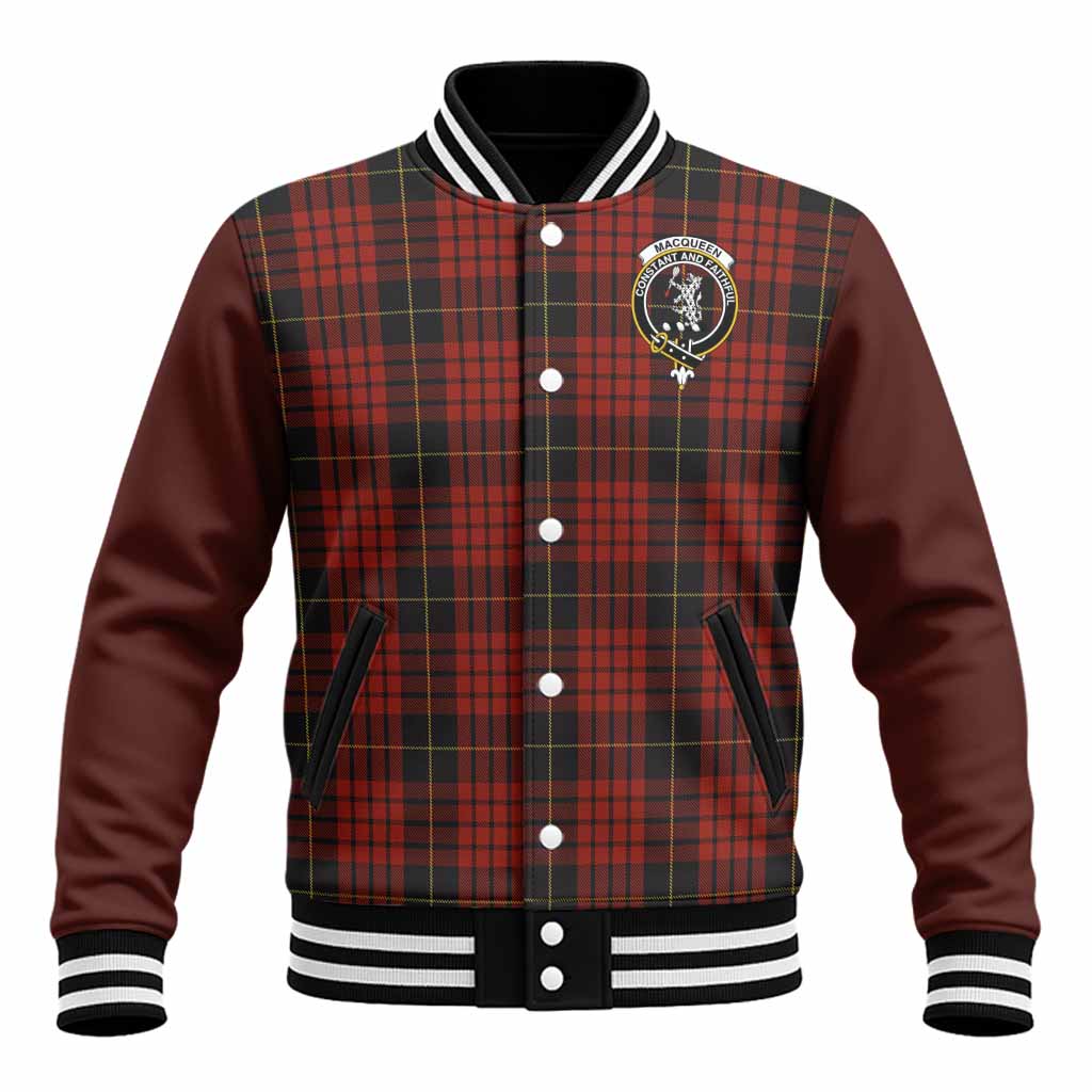 MacQueen (McQueen) Tartan Accent Baseball Jacket with Family Crest