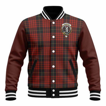 MacQueen (McQueen) Tartan Accent Baseball Jacket with Family Crest