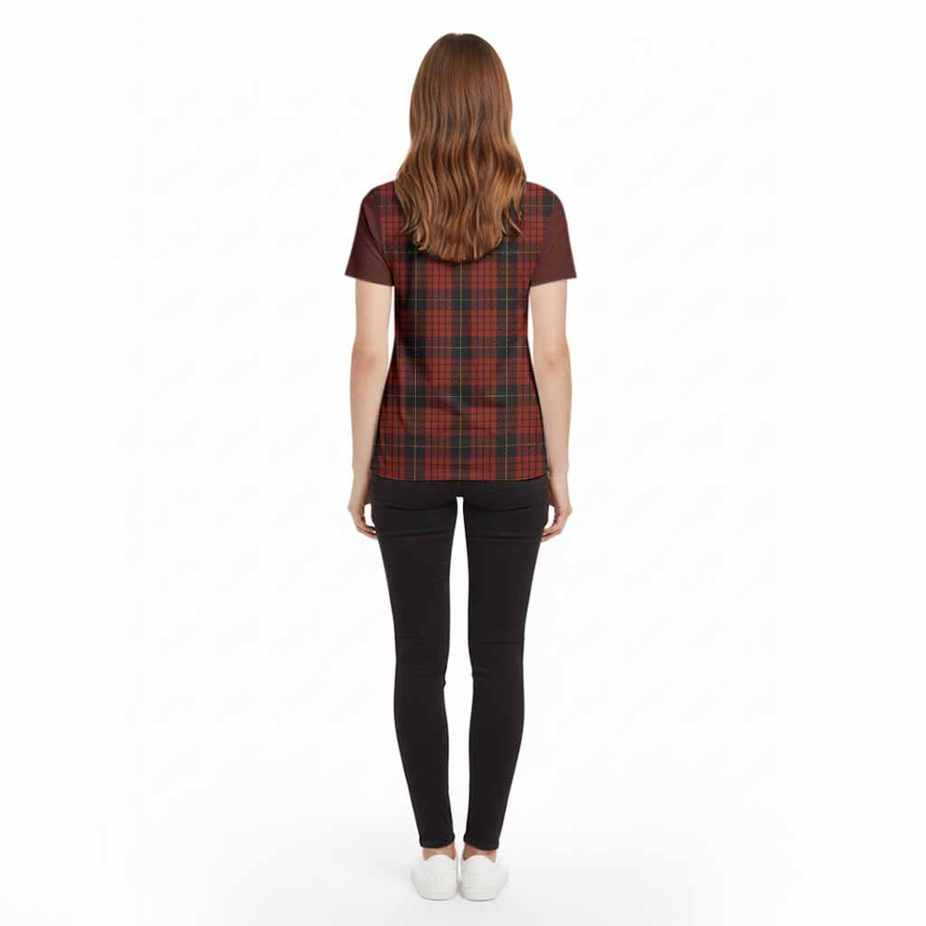 MacQueen (McQueen) Tartan Accent Cotton T-shirt with Family Crest