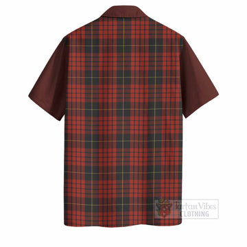 MacQueen (McQueen) Tartan Accent Hawaiian Shirt with Family Crest