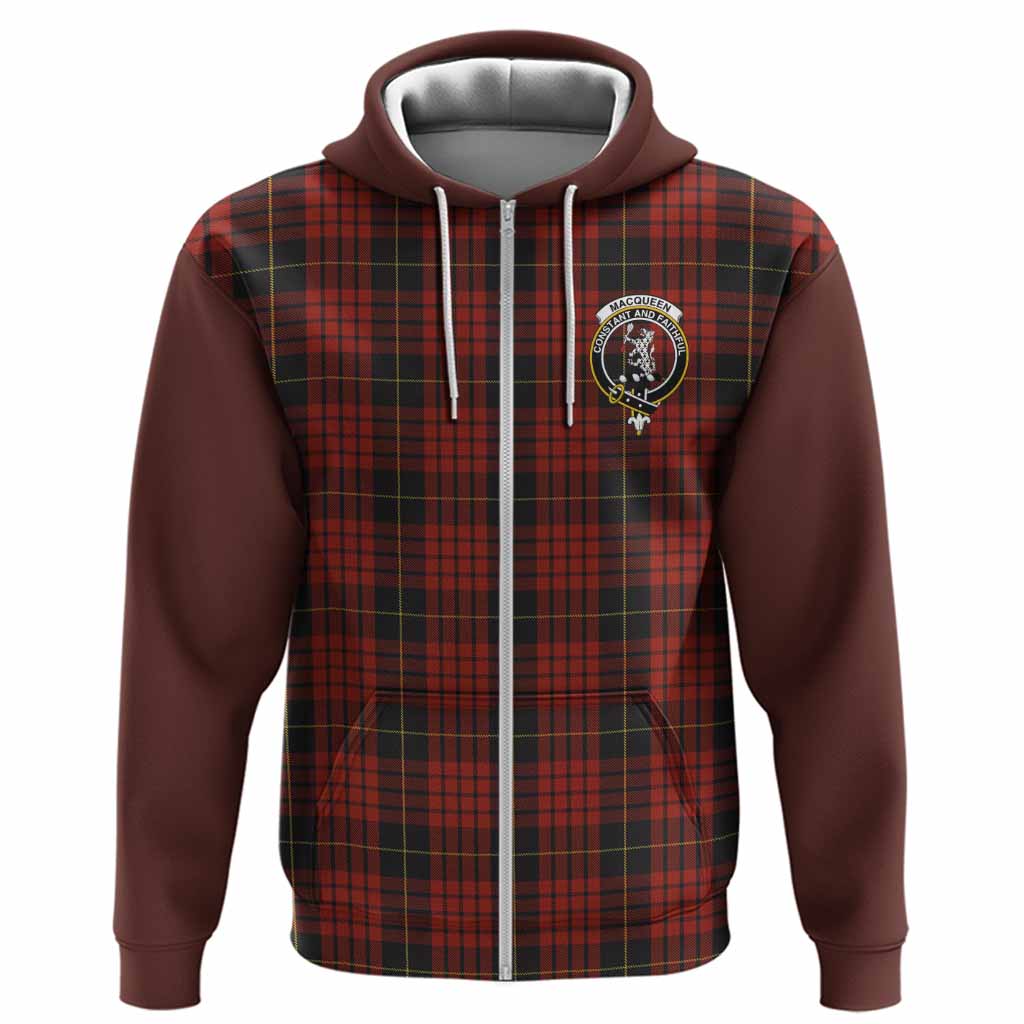 MacQueen (McQueen) Tartan Accent Hoodie with Family Crest