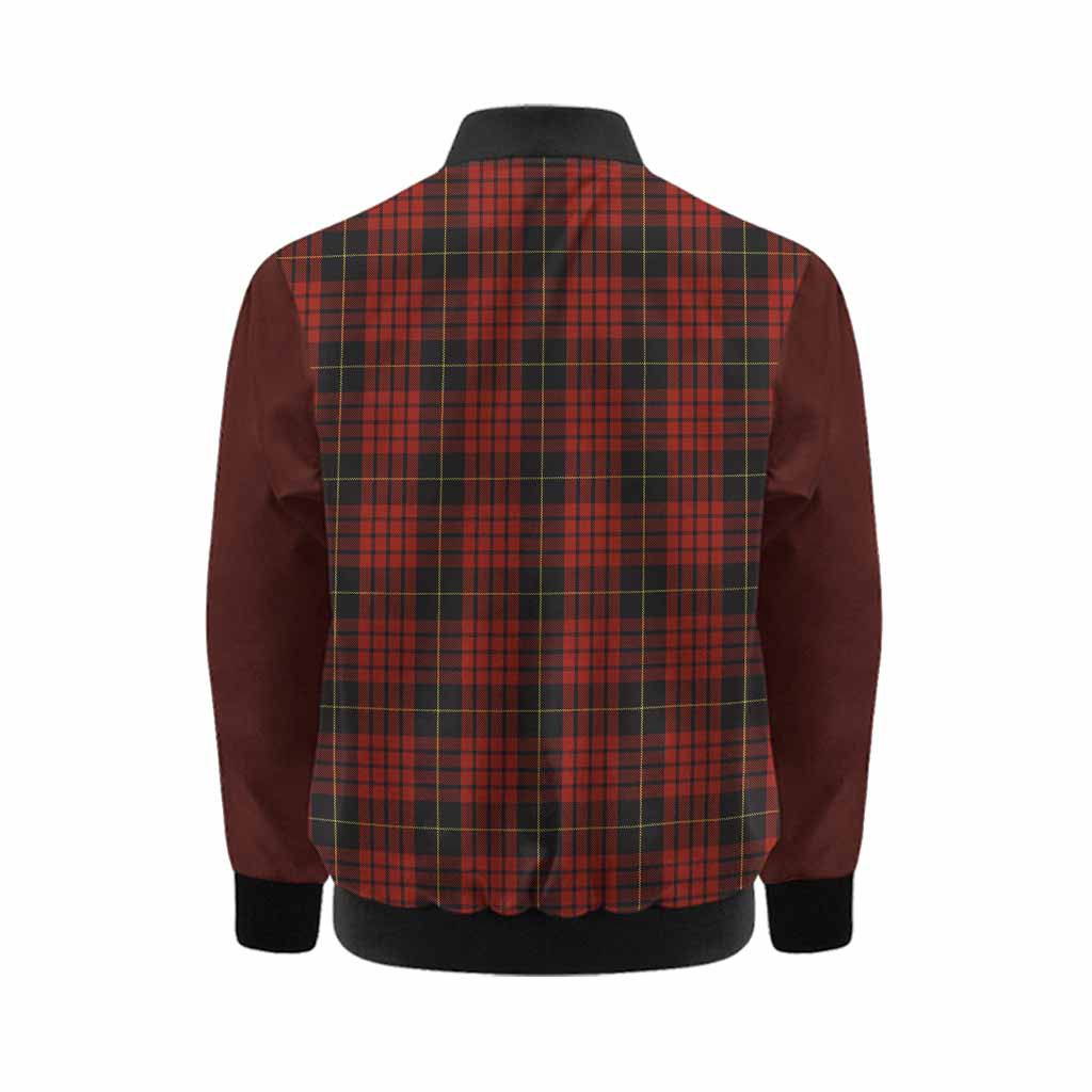 MacQueen (McQueen) Tartan Accent Kid Bomber Jacket with Family Crest