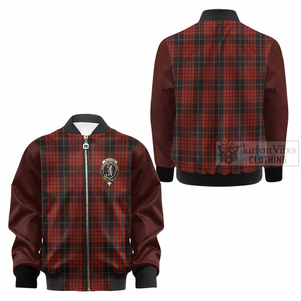 MacQueen (McQueen) Tartan Accent Kid Bomber Jacket with Family Crest