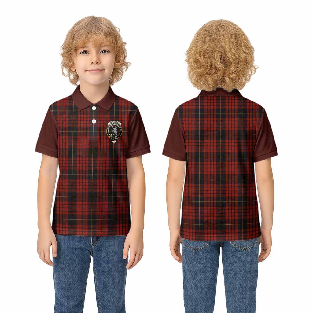 MacQueen (McQueen) Tartan Accent Kid Polo Shirt with Family Crest