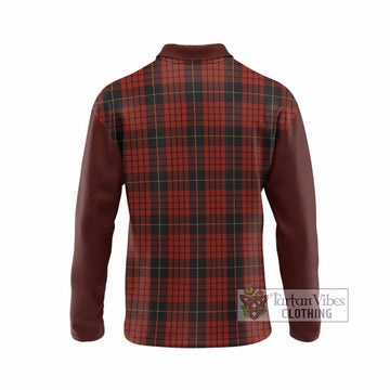 MacQueen (McQueen) Tartan Accent Long Sleeve Polo Shirt with Family Crest