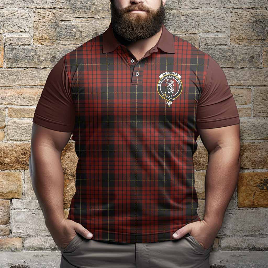 MacQueen (McQueen) Tartan Accent Polo Shirt with Family Crest