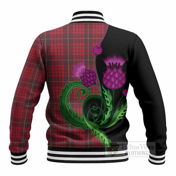 MacQueen (McQueen) Tartan Baseball Jacket Traditional Scottish Thistle