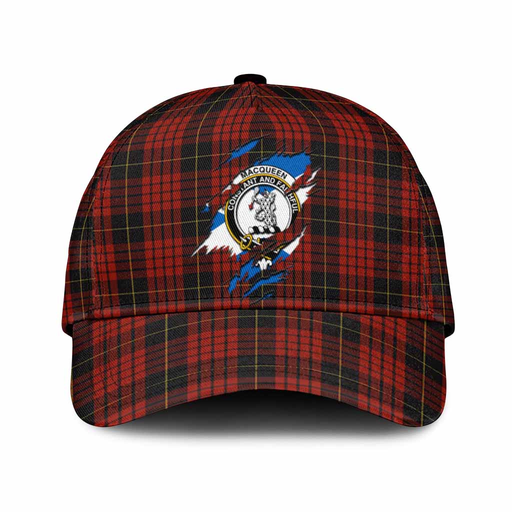 MacQueen (McQueen) Tartan Classic Cap with Family Crest In Me Style