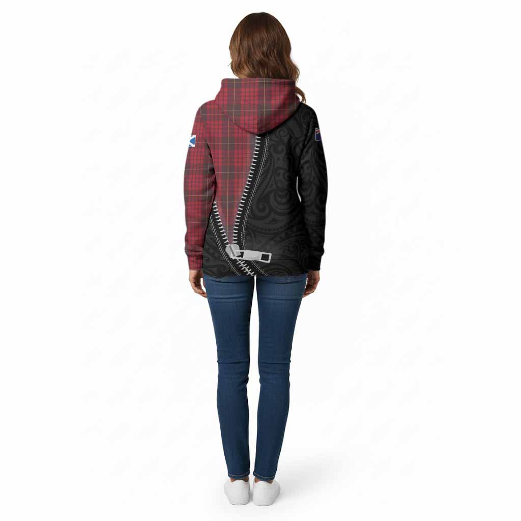 MacQueen (McQueen) Tartan Cotton Hoodie New Zealand Pattern Unique Zipper Stylized