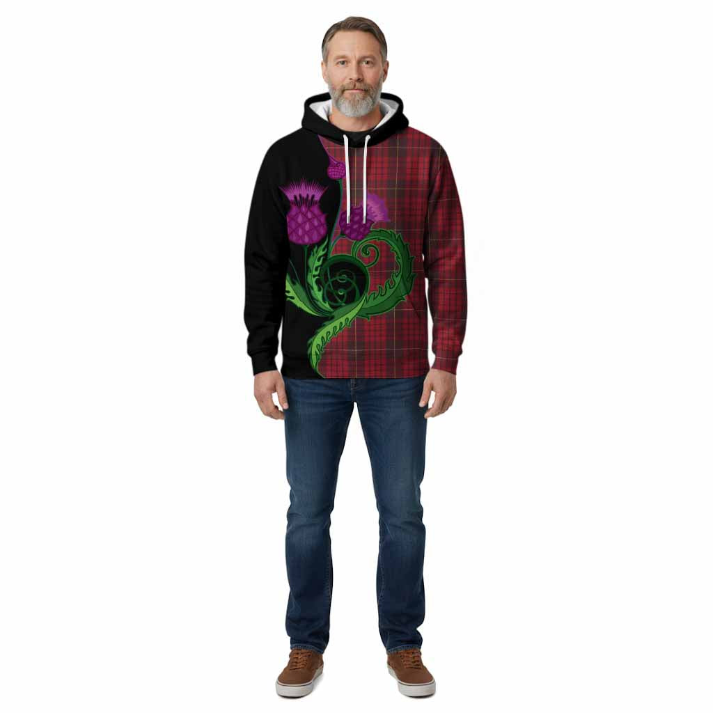 MacQueen (McQueen) Tartan Cotton Hoodie Traditional Scottish Thistle