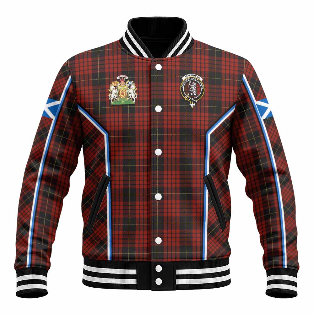 MacQueen (McQueen) Tartan Crest Baseball Jacket Scotland Coat of Arm Flag Style - Tartan Vibes Clothing