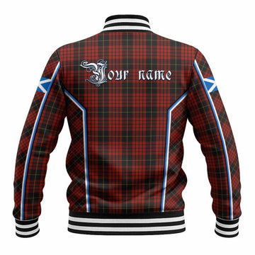MacQueen (McQueen) Tartan Crest Baseball Jacket Scotland Coat of Arm Flag Style