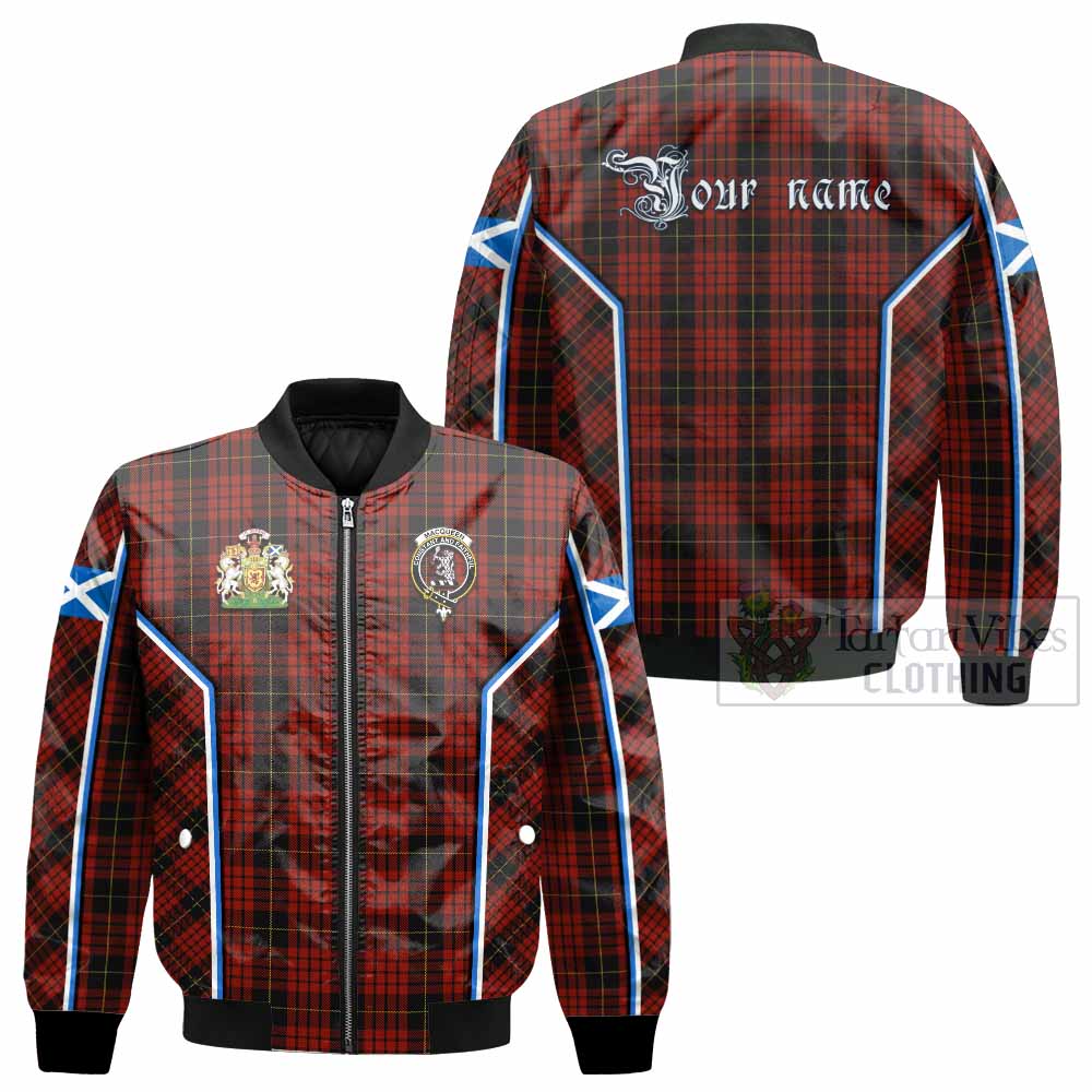 MacQueen (McQueen) Tartan Crest Bomber Jacket Scotland Coat of Arm Flag Style - Tartan Vibes Clothing
