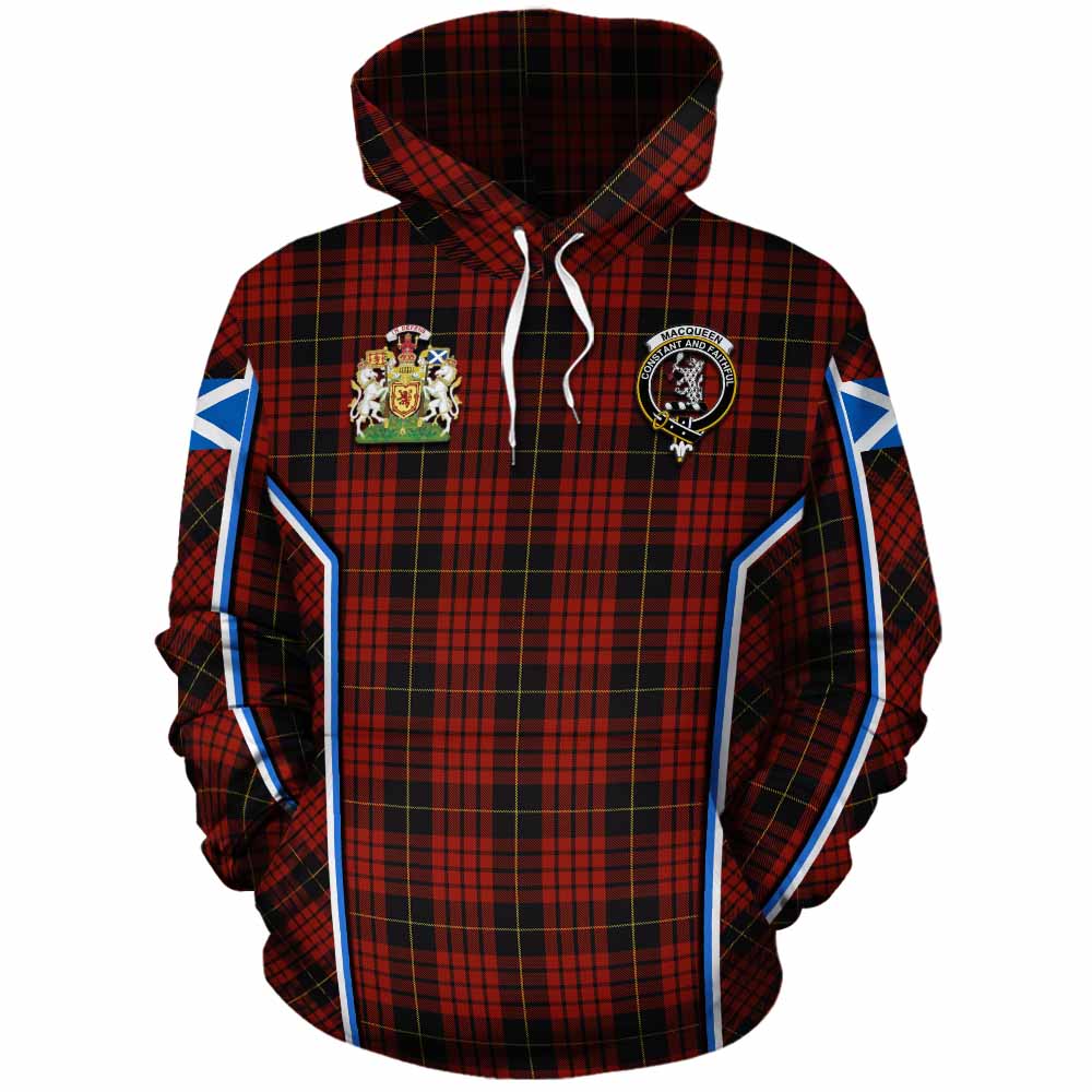 MacQueen (McQueen) Tartan Crest Cotton Hoodie Scotland Coat of Arm Flag Style - Tartan Vibes Clothing
