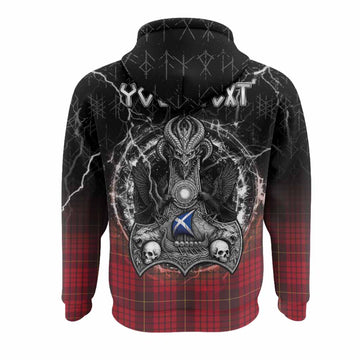 MacQueen (McQueen) Tartan Crest Hoodie Celtic Odin's Raven Legacy