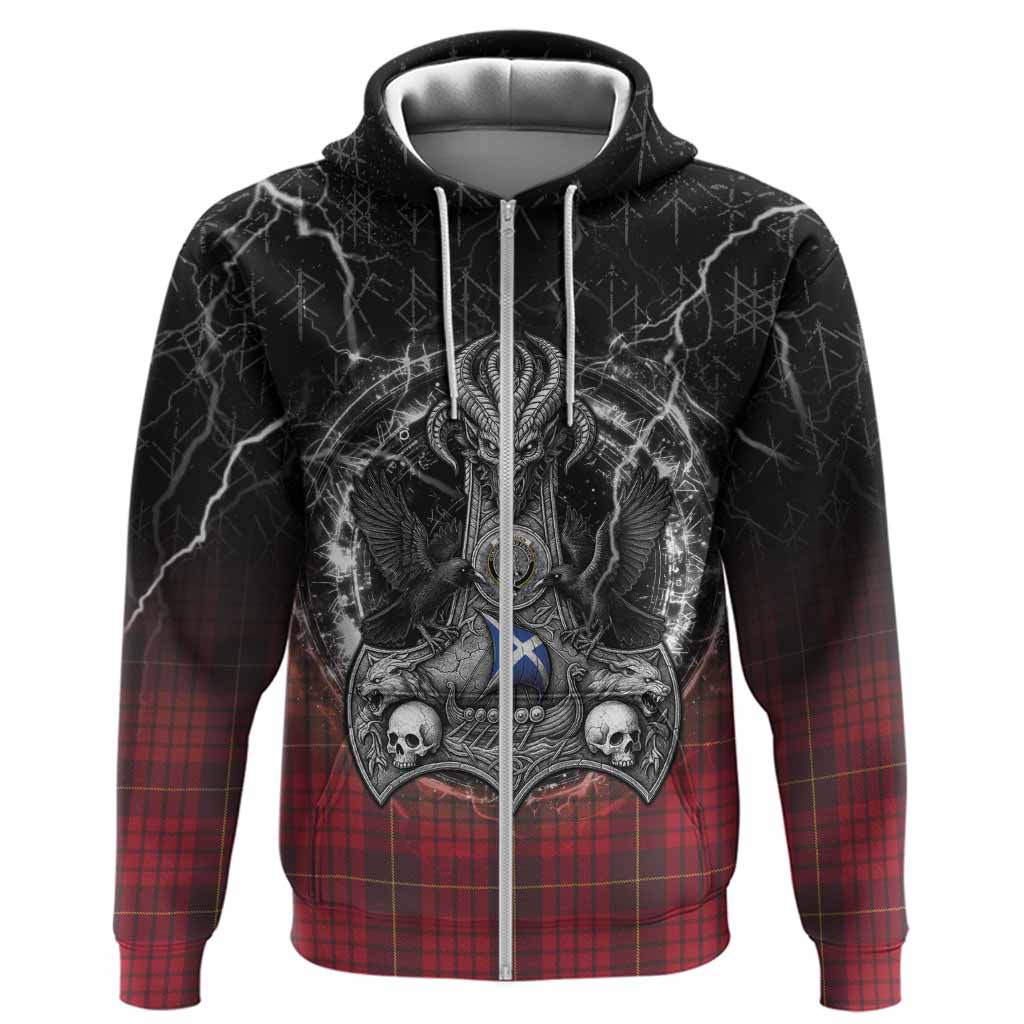 MacQueen (McQueen) Tartan Crest Hoodie Celtic Odin's Raven Legacy