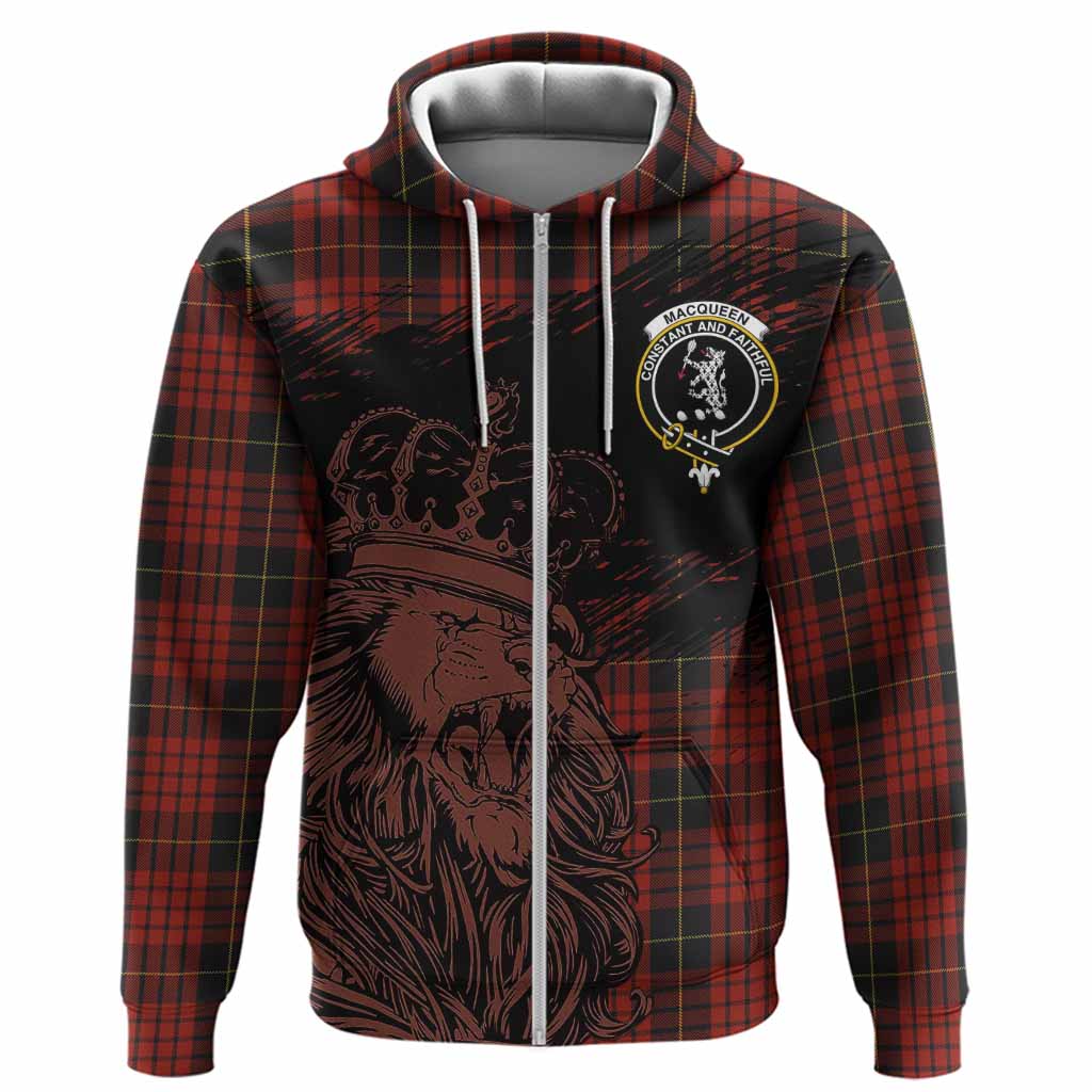 MacQueen (McQueen) Tartan Crest Hoodie Crowned Lion Heritage Style