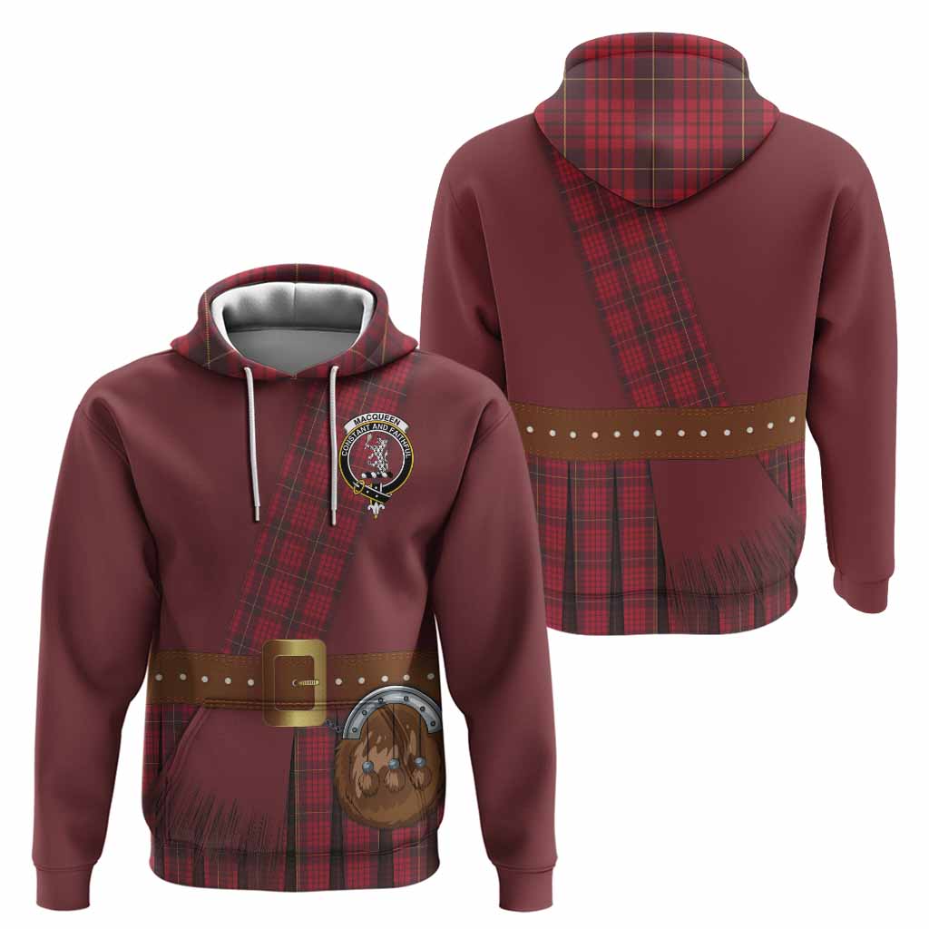 MacQueen (McQueen) Tartan Crest Hoodie Kilt Costume Style