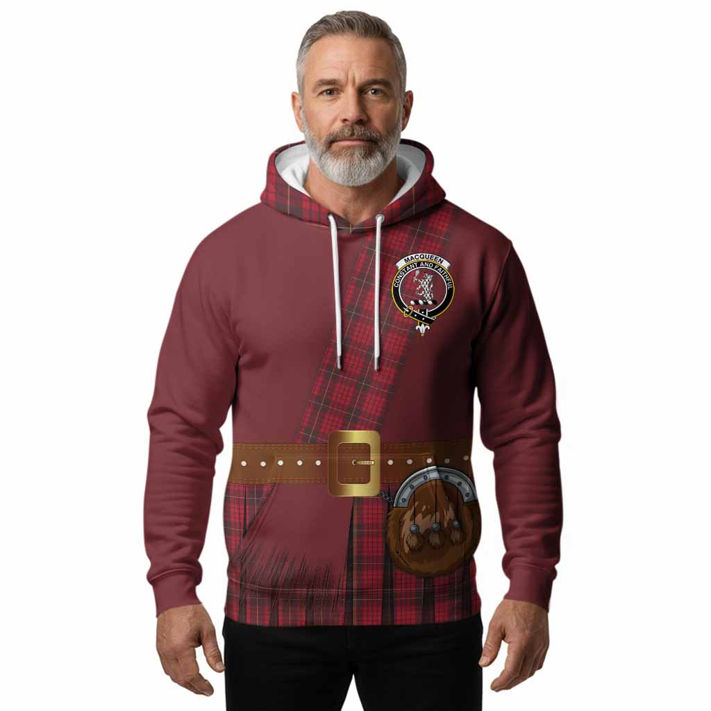 MacQueen (McQueen) Tartan Crest Hoodie Kilt Costume Style