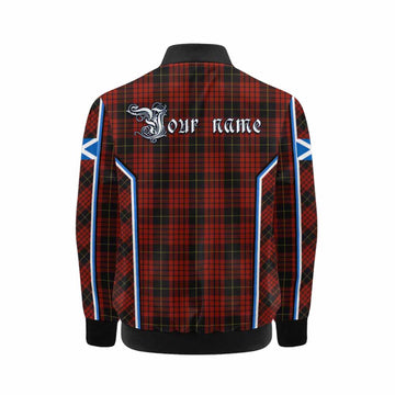 MacQueen (McQueen) Tartan Crest Kid Bomber Jacket Scotland Coat of Arm Flag Style