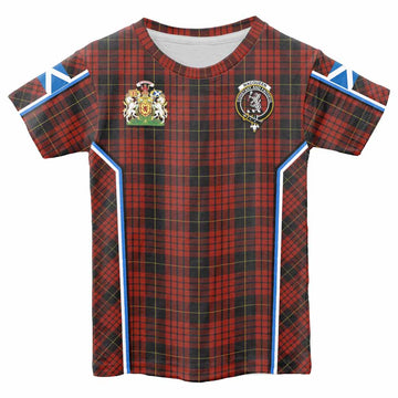 MacQueen (McQueen) Tartan Crest Kid T-shirt Scotland Coat of Arm Flag Style