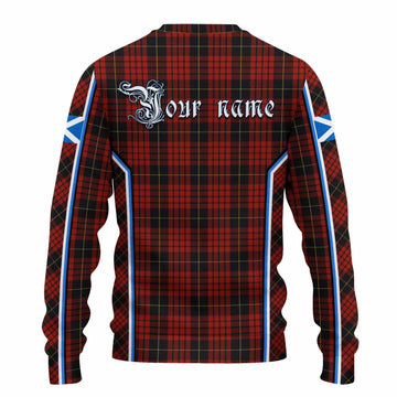 MacQueen (McQueen) Tartan Crest Knitted Sweater Scotland Coat of Arm Flag Style - Tartan Vibes Clothing