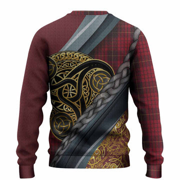 MacQueen (McQueen) Tartan Crest Knitted Sweater Scottish Triskele Celtic
