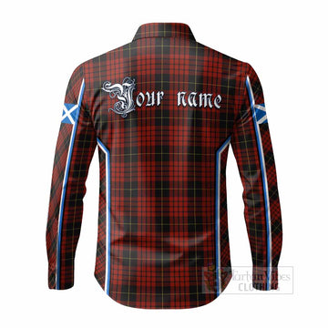 MacQueen (McQueen) Tartan Crest Long Sleeve Button Shirts Scotland Coat of Arm Flag Style