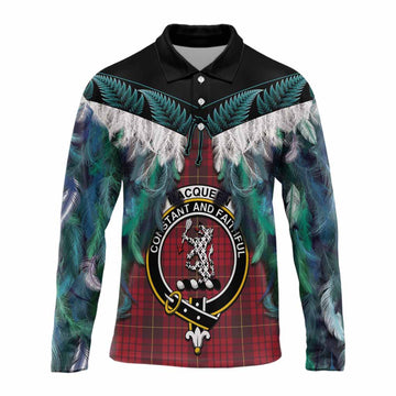 MacQueen (McQueen) Tartan Crest Long Sleeve Polo Shirt New Zealand Maori Korowai Cloak