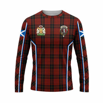 MacQueen (McQueen) Tartan Crest Long Sleeve T-Shirt Scotland Coat of Arm Flag Style - Tartan Vibes Clothing