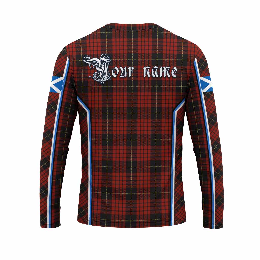 MacQueen (McQueen) Tartan Crest Long Sleeve T-Shirt Scotland Coat of Arm Flag Style - Tartan Vibes Clothing
