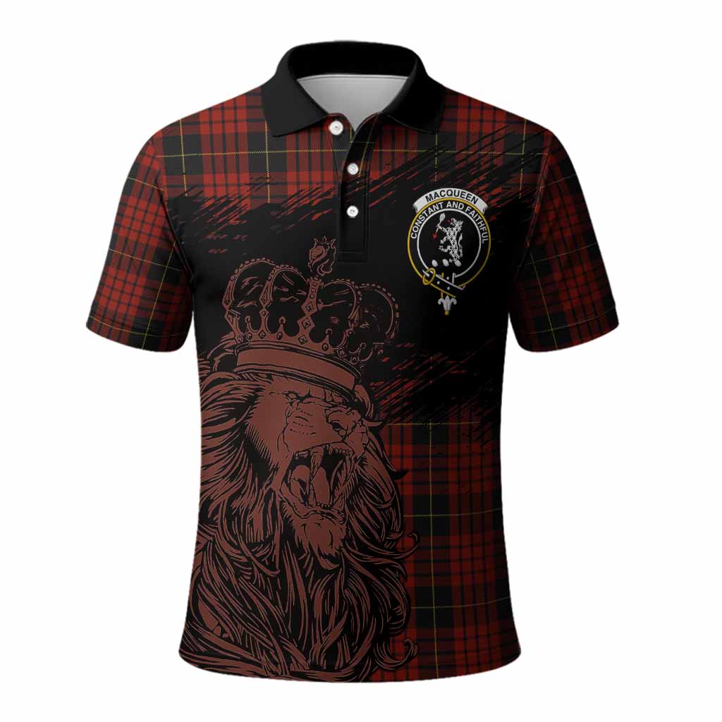 MacQueen (McQueen) Tartan Crest Polo Shirt Crowned Lion Heritage Style