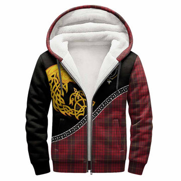 MacQueen (McQueen) Tartan Crest Sherpa Hoodie Legendary Dragon Knot Half Style