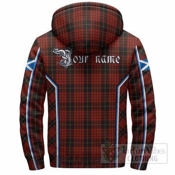 MacQueen (McQueen) Tartan Crest Sherpa Hoodie Scotland Coat of Arm Flag Style