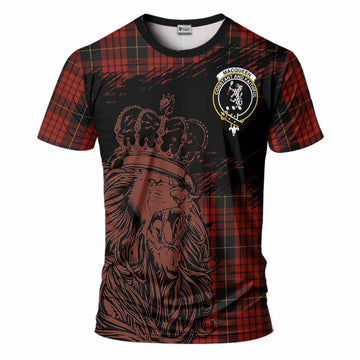 MacQueen (McQueen) Tartan Crest T-Shirt Crowned Lion Heritage Style