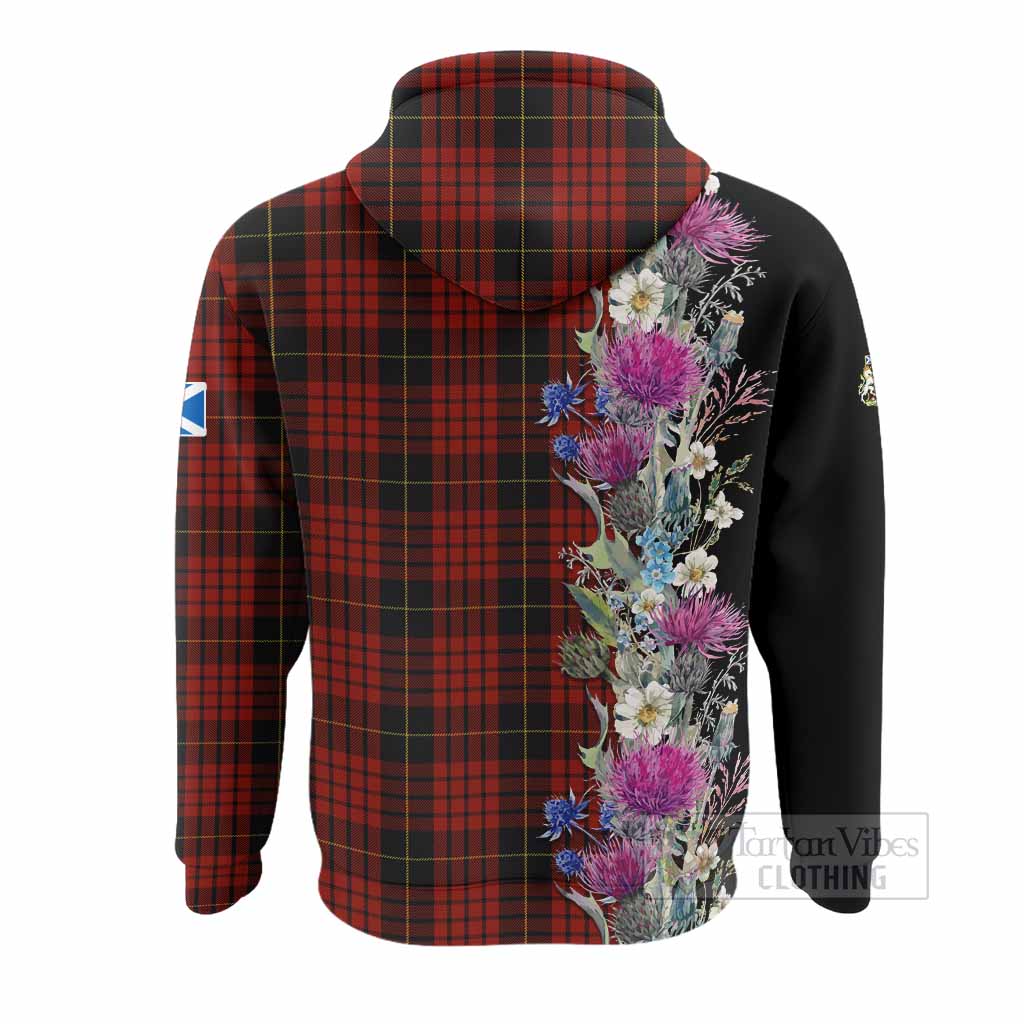 MacQueen (McQueen) Tartan Crest Thistle Floral Hoodie
