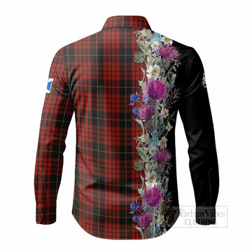 MacQueen (McQueen) Tartan Crest Thistle Floral Long Sleeve Button Shirts - Tartan Vibes Clothing