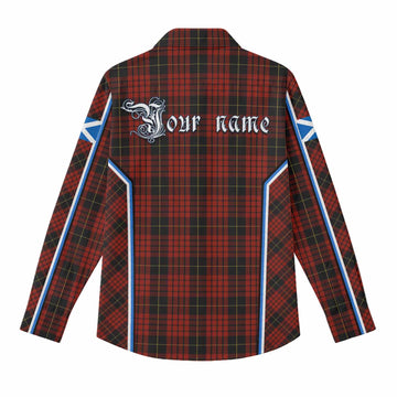 MacQueen (McQueen) Tartan Crest Women Casual Shirt Scotland Coat of Arm Flag Style