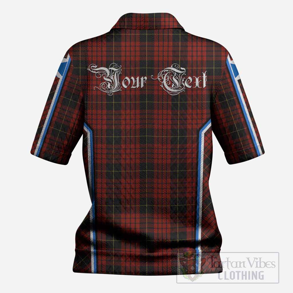 MacQueen (McQueen) Tartan Crest Women’s Polo Sweater Top Scotland Coat of Arm Flag Style