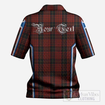 MacQueen (McQueen) Tartan Crest Women’s Polo Sweater Top Scotland Coat of Arm Flag Style
