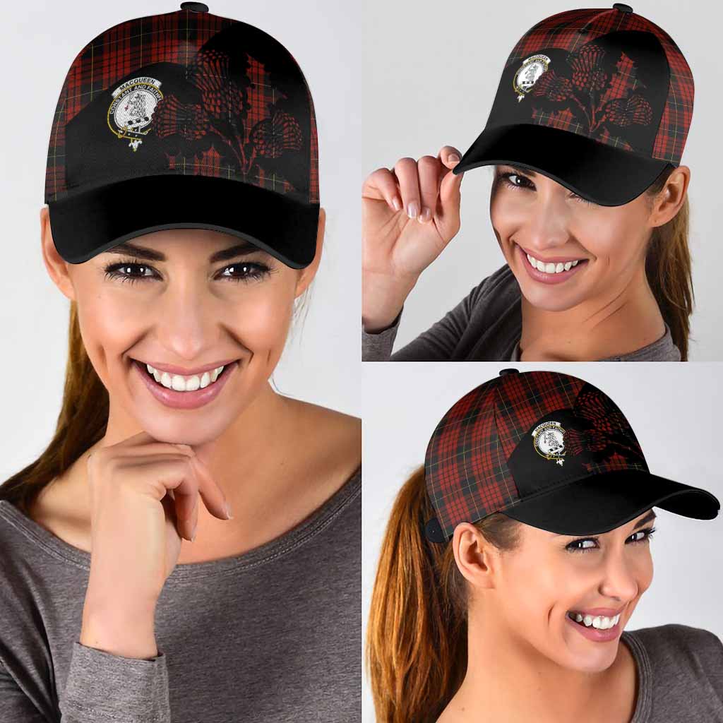 MacQueen (McQueen) Tartan Family Crest Classic Cap Scotland Thistle Floral Flag Style