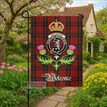 MacQueen (McQueen) Tartan Family Crest Garden Flag Royal Thistle Welcome Style