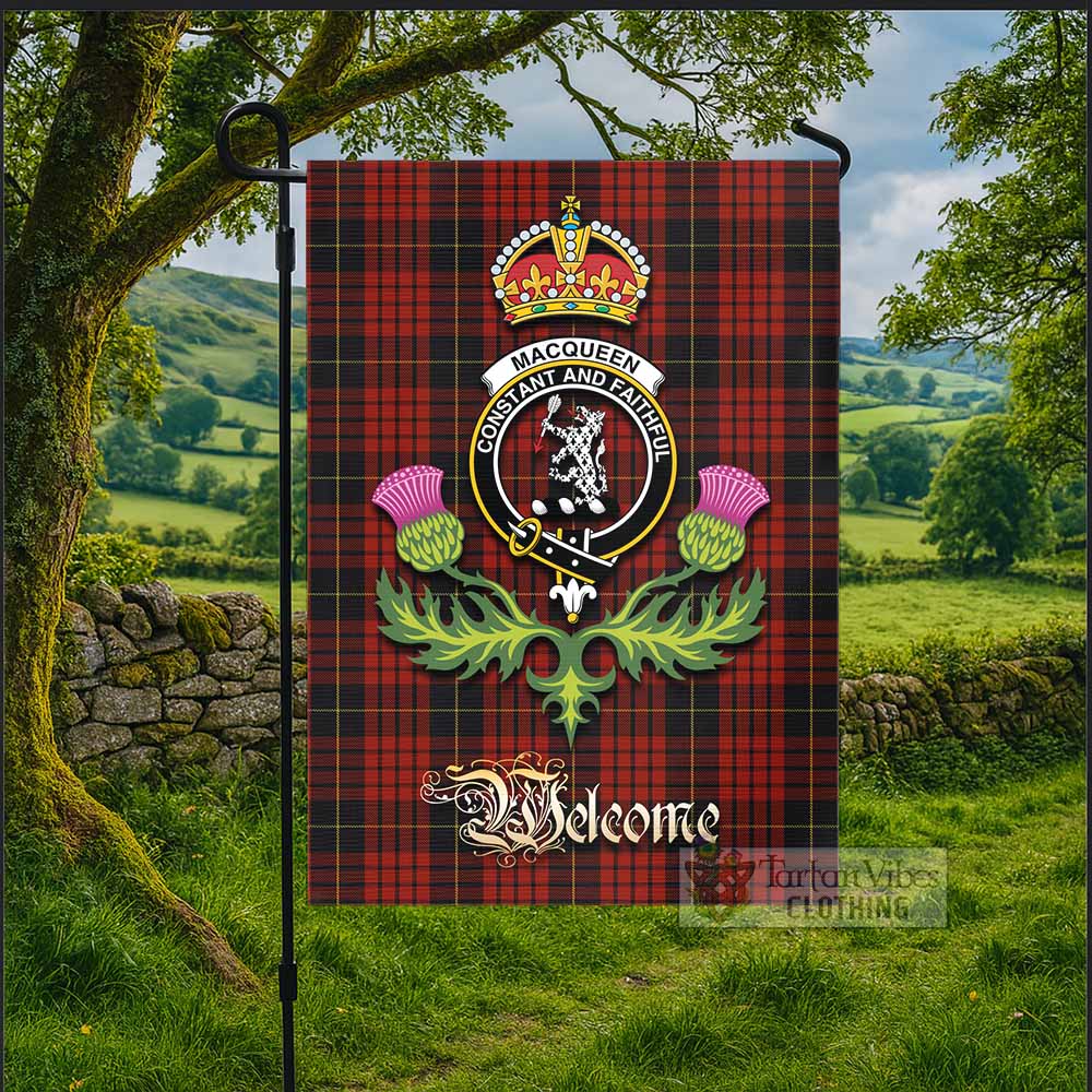 MacQueen (McQueen) Tartan Family Crest Garden Flag Royal Thistle Welcome Style - Tartan Vibes Clothing