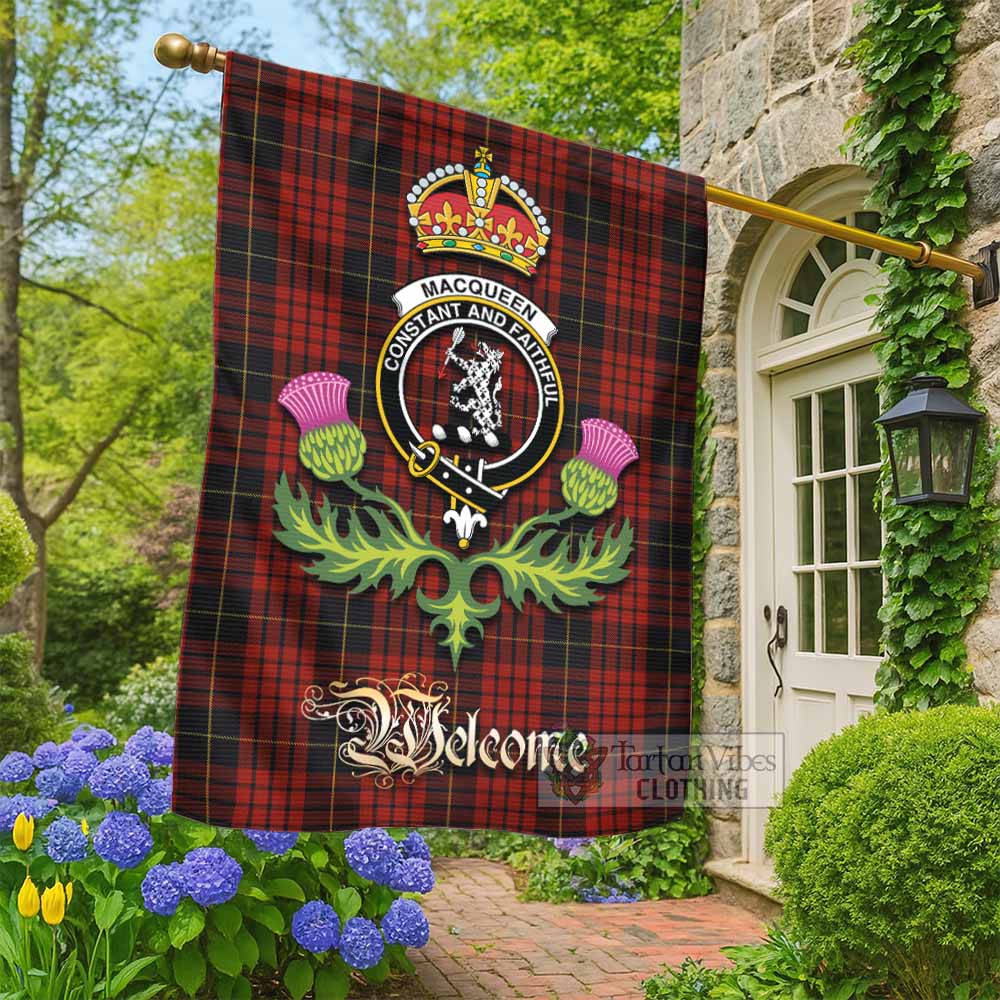 MacQueen (McQueen) Tartan Family Crest Garden Flag Royal Thistle Welcome Style - Tartan Vibes Clothing