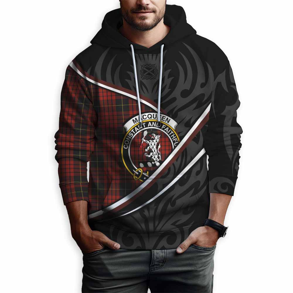 MacQueen (McQueen) Tartan Family Crest Hoodie Celtic Scottish Thistle Floral - Tartan Vibes Clothing