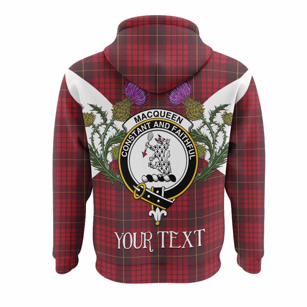 MacQueen (McQueen) Tartan Family Crest Hoodie Scottish Burns Night Thistle Floral